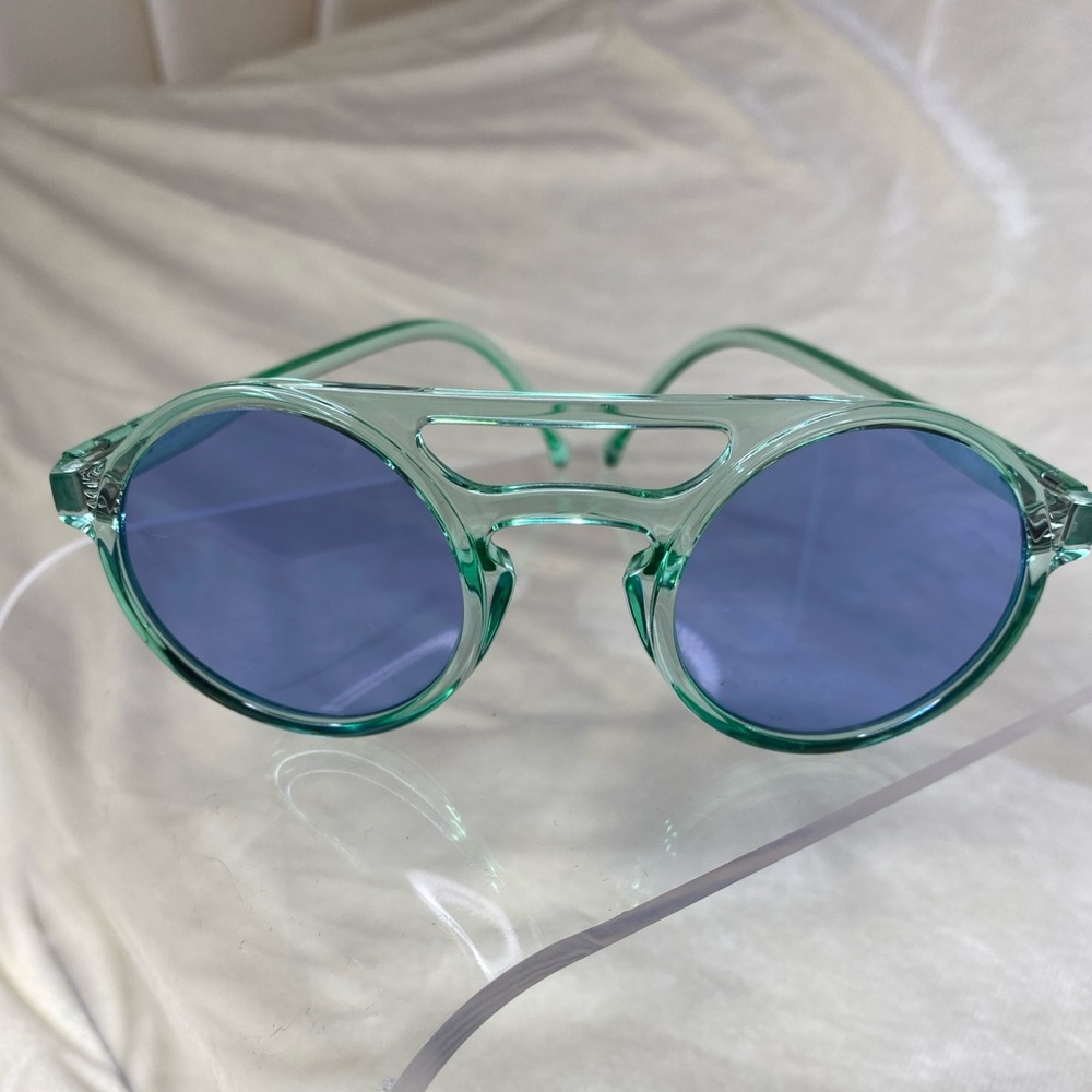 MAKI & CO Aqua Italian Transparent Sunglasses